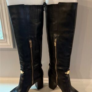 Michael Kors Black Knee high leather boots 7.5